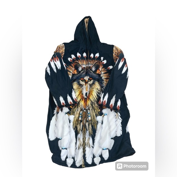 Native America  tribe Hooded Cloak Size XL in Excellent condition - Picture 1 of 4